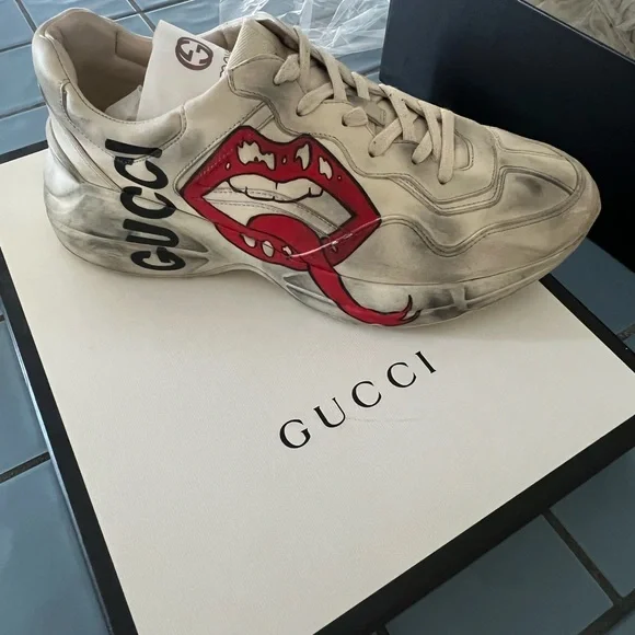 Gucci | Shoes | Gucci Rhyton Mouth Sneakers Size95 | Poshmark display picture 1